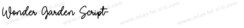 Wonder Garden Script字体转换